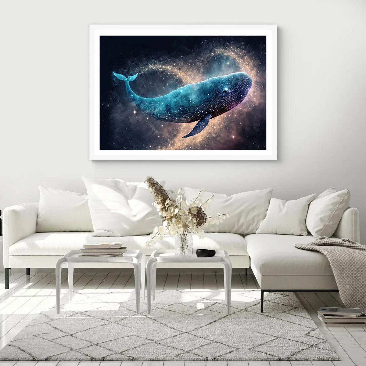 Poster in cornice bianca - Esiste un mondo... - 100x70 cm