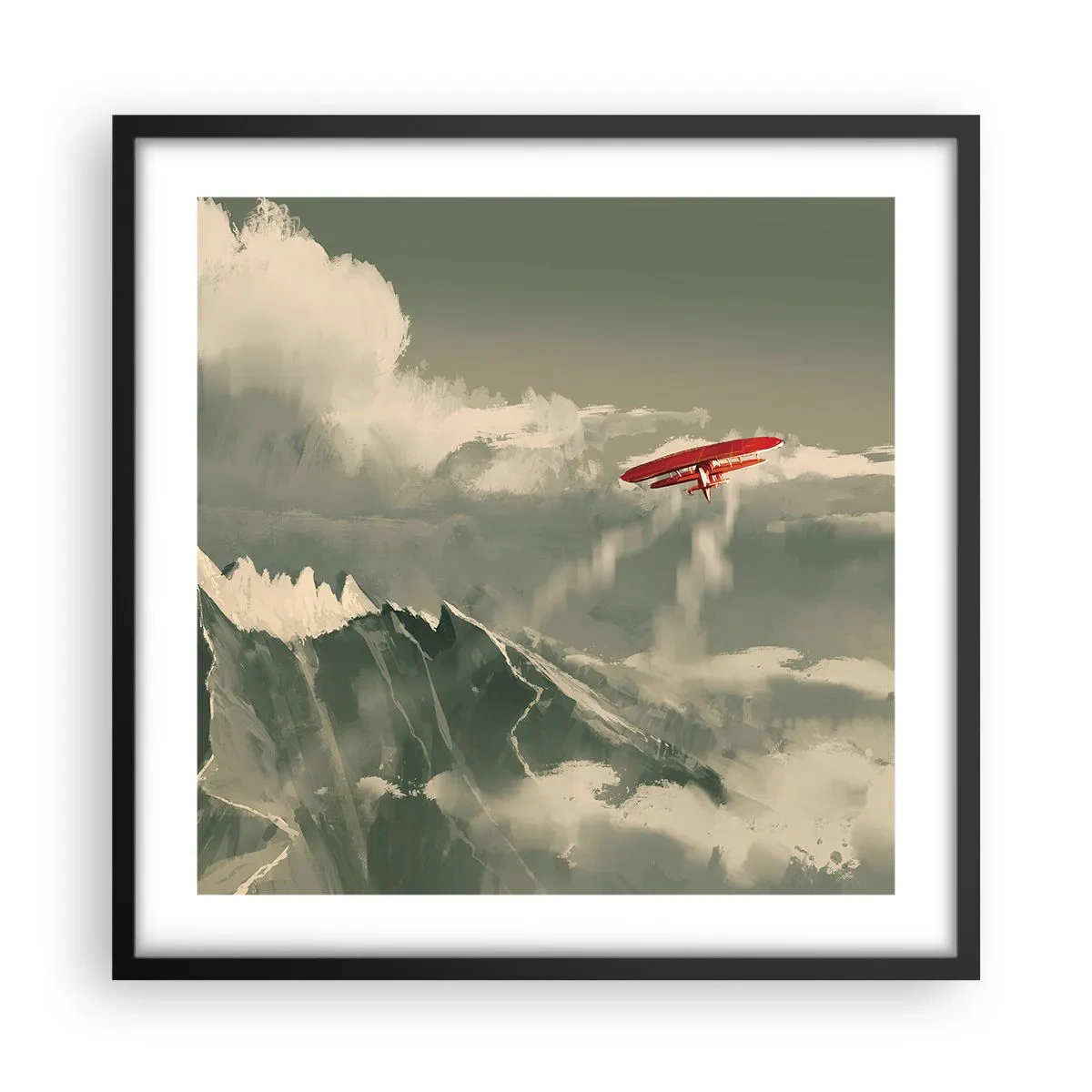 Poster in cornice nera - Pioniere senza paura - 50x50 cm