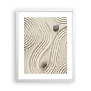 Poster in cornice bianca - Il tocco del calore - 40x50 cm