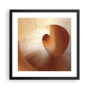 Poster in cornice nera - Serpentina architettonica - 40x40 cm