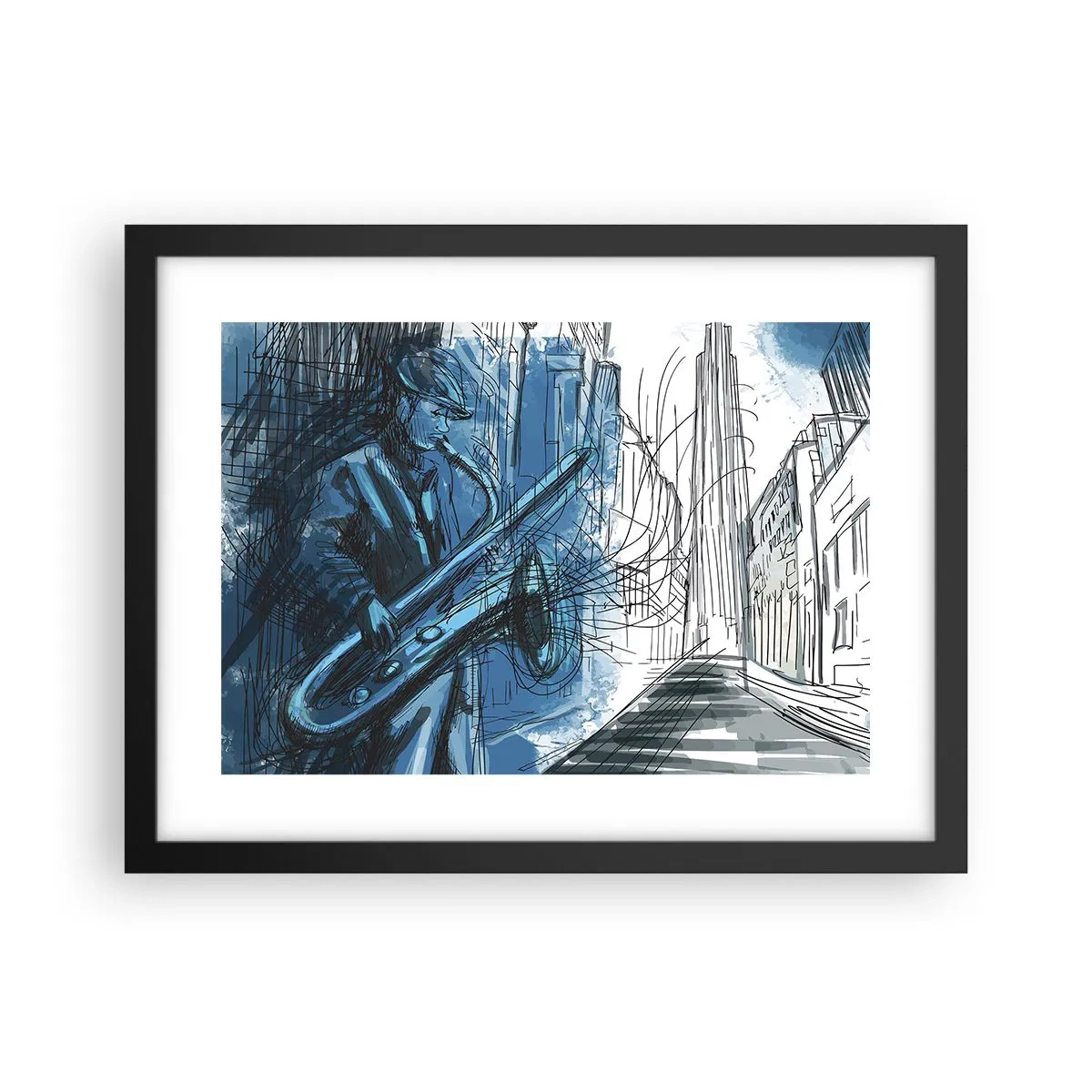 Poster in cornice nera - Rapsodia urbana - 40x30 cm