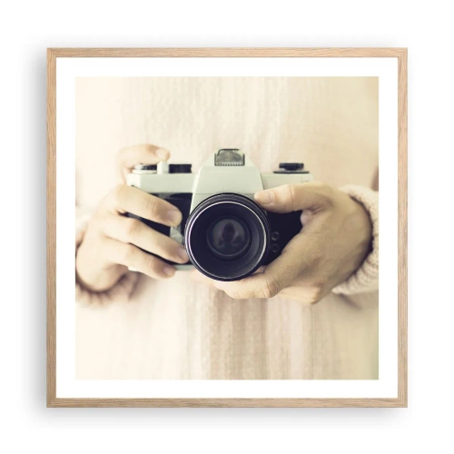 Poster in cornice rovere chiaro - Per vedere meglio... - 60x60 cm