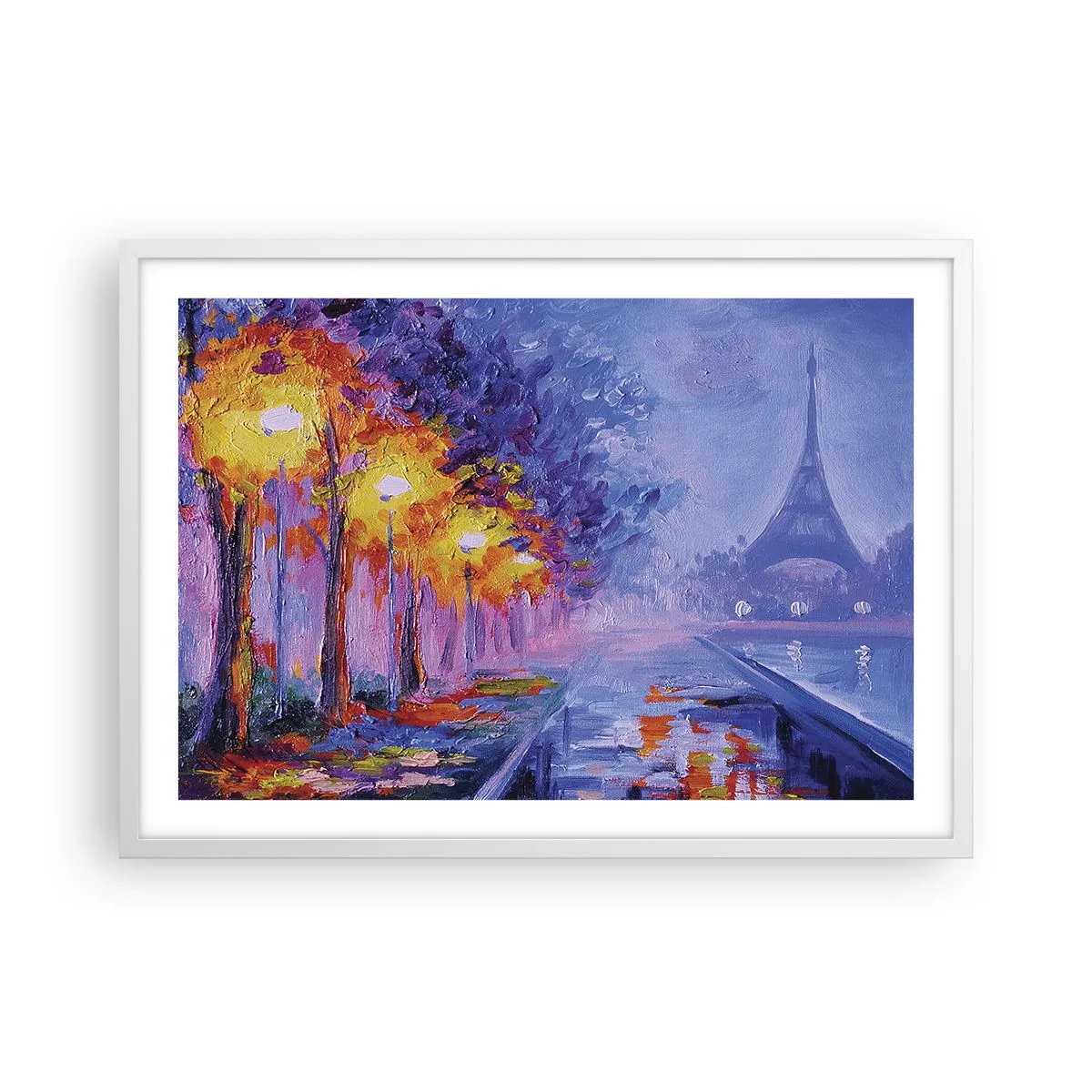 Poster in cornice bianca - Passeggiata da sogno - 70x50 cm