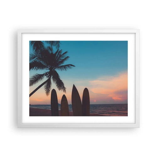 Poster in cornice bianca - Domani anche ci divertiamo - 50x40 cm
