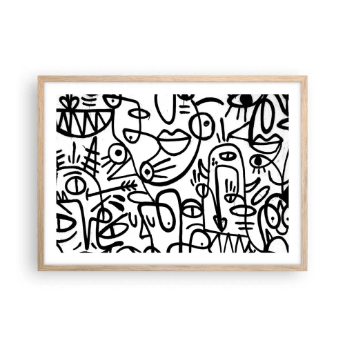 Poster in cornice rovere chiaro - Volti e miraggi - 70x50 cm