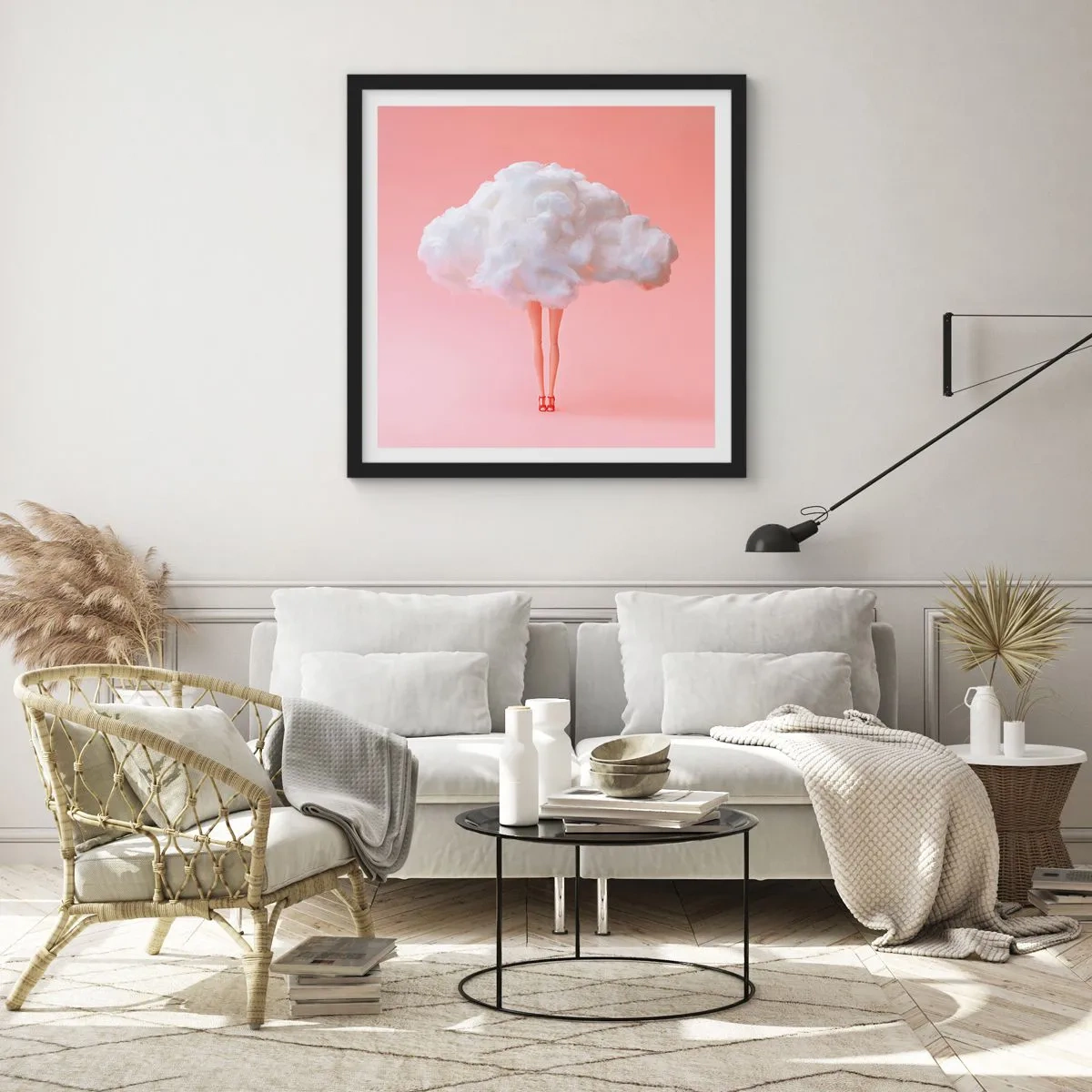 Poster in cornice nera - Dolce promessa - 60x60 cm