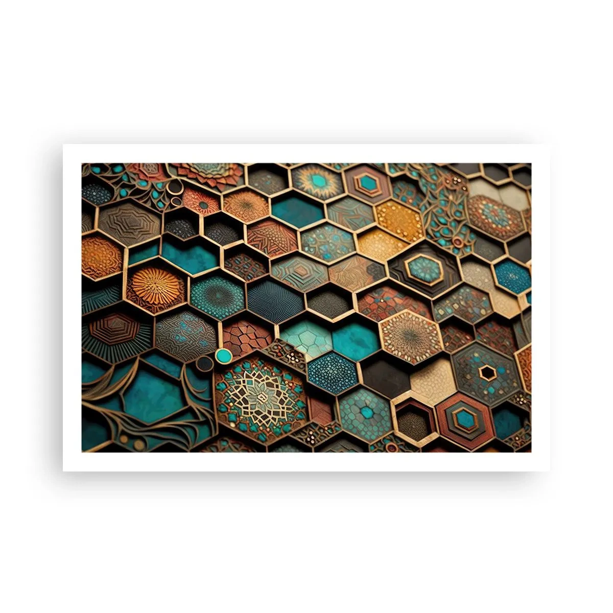 Poster - Decorazioni arabe: variazione - 91x61 cm