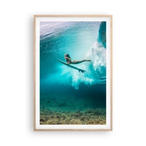 Poster in cornice rovere chiaro - Mondo subacqueo - 61x91 cm