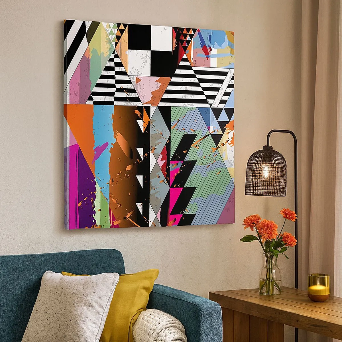 Quadro su tela - Stampe su Tela - Geometrico e organico - 30x30 cm