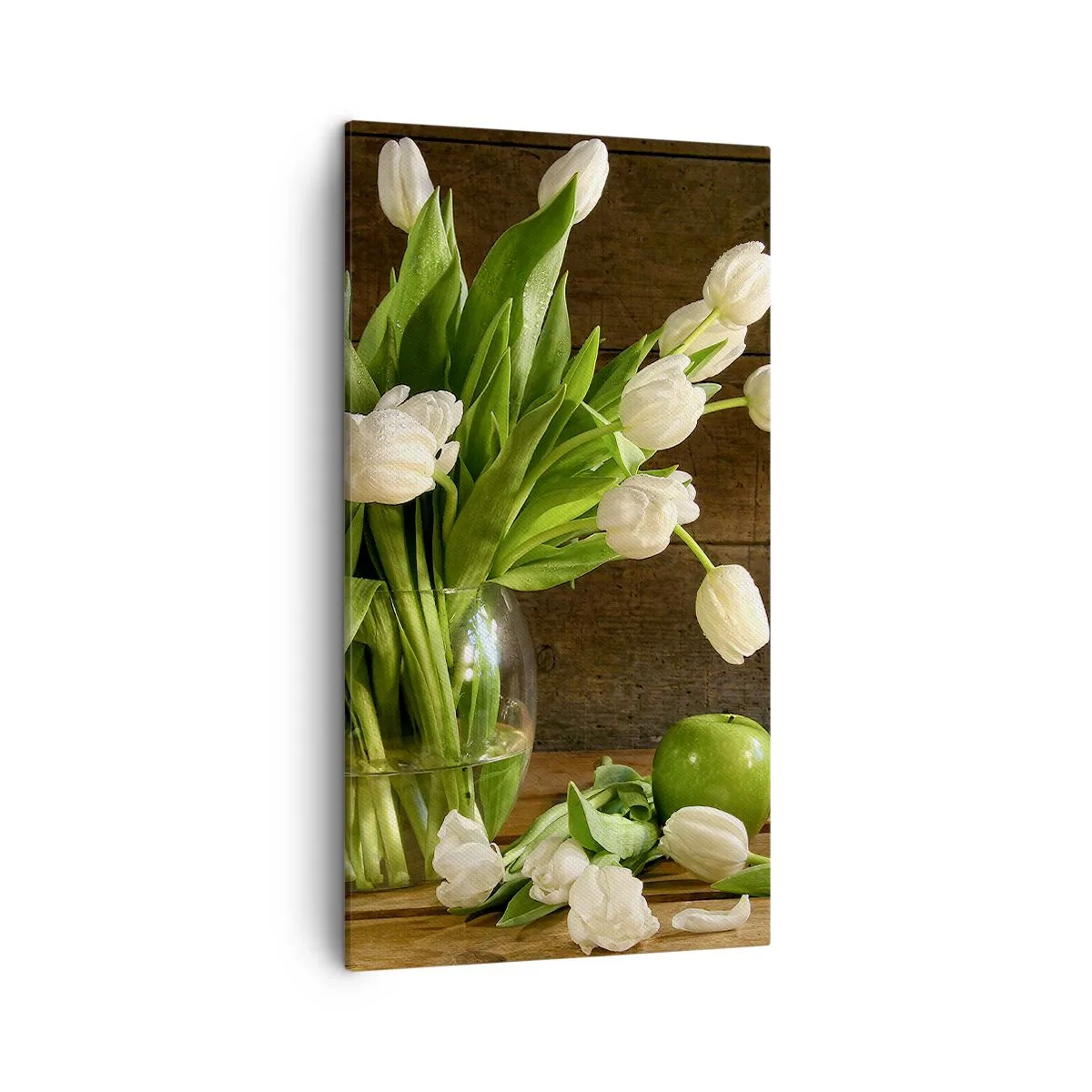 Quadro su tela - Stampe su Tela - Freschezza in verde e bianco - 45x80 cm