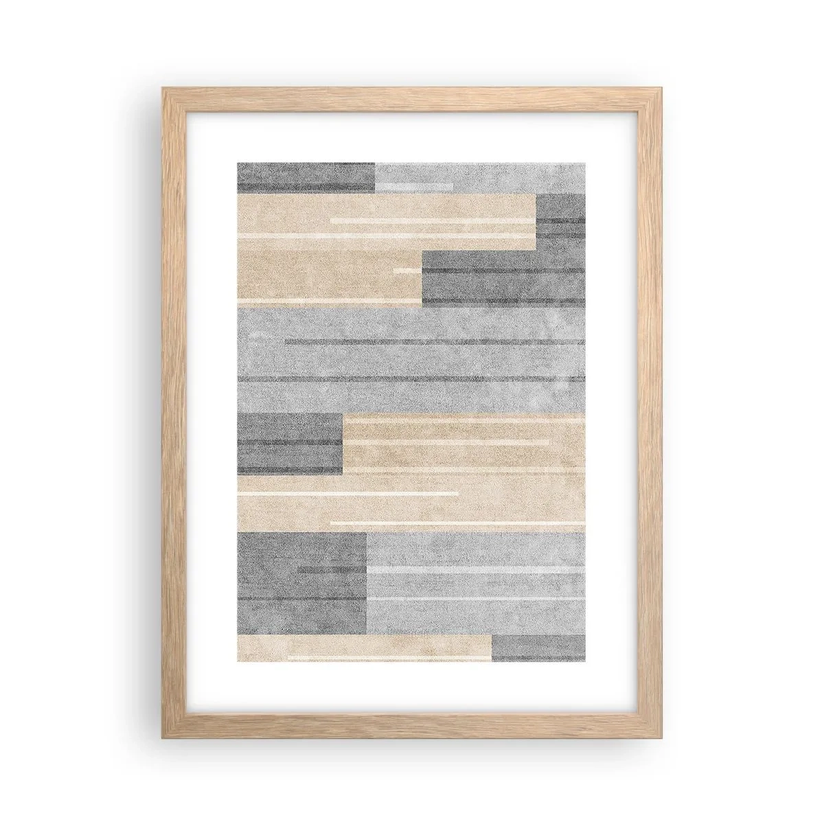 Poster in cornice rovere chiaro - Composizione: rigare dritto - 30x40 cm