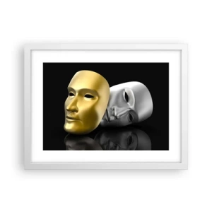 Poster in cornice bianca - La vita è teatro - 40x30 cm