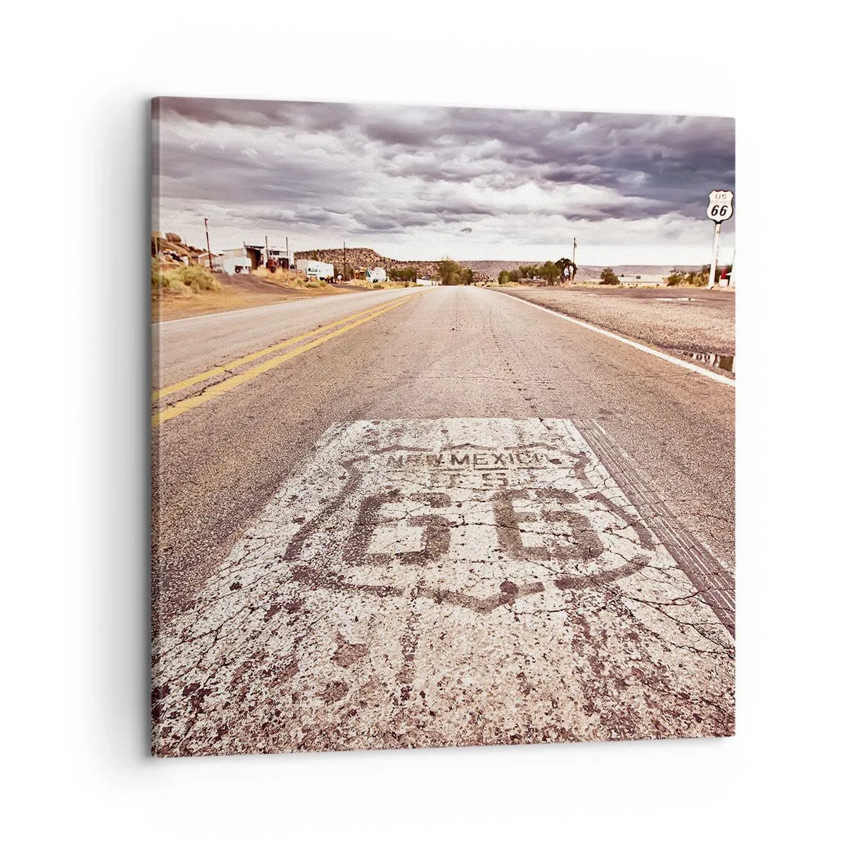 Quadro su tela - Stampe su Tela - La Route 66: una leggenda americana - 60x60 cm