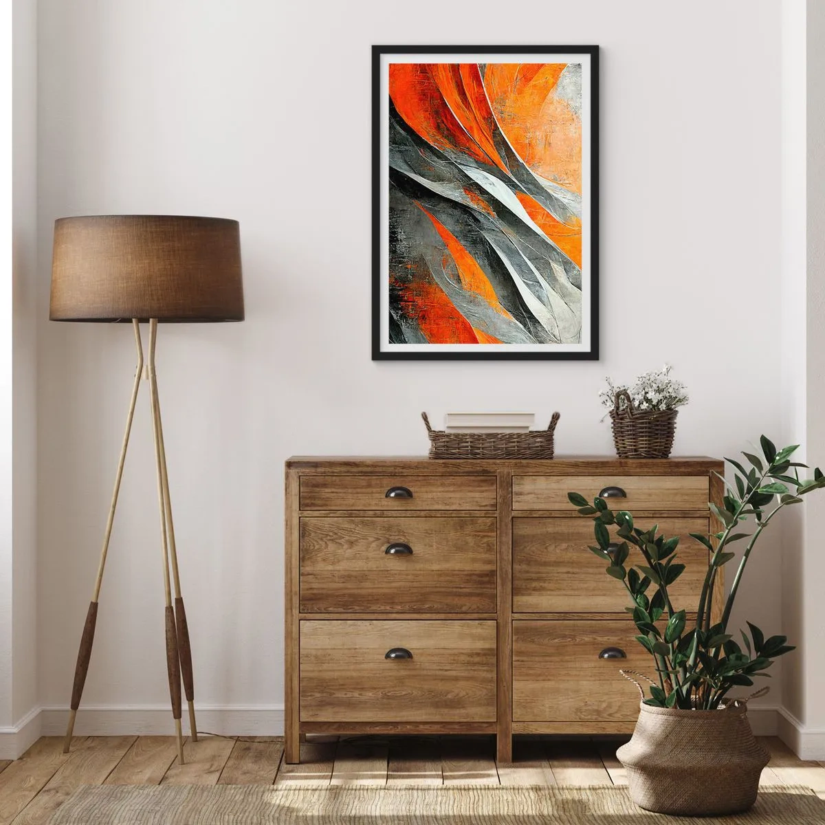 Poster in cornice nera - Caldo e freddo - 30x40 cm