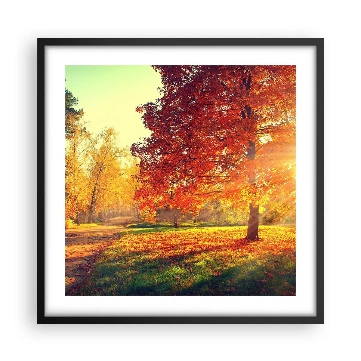 Poster in cornice nera - Rosso è bello - 50x50 cm