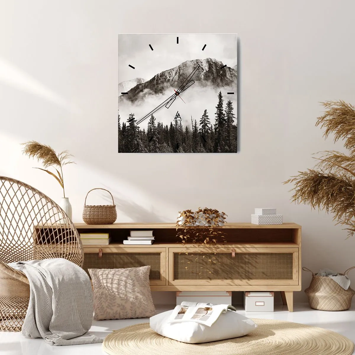 Orologio da parete - Orologio in Vetro - Il sovrano di granito - 40x40 cm