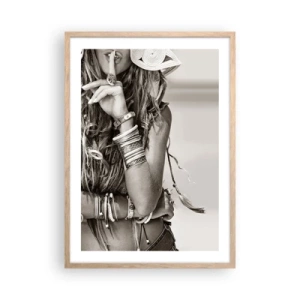 Poster in cornice rovere chiaro - Come una ragazza - 50x70 cm