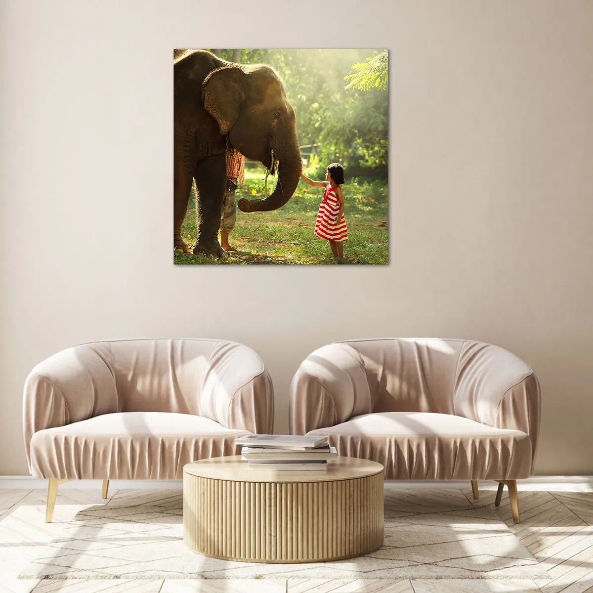 Quadro su vetro - La forza dell'amicizia - 30x30 cm