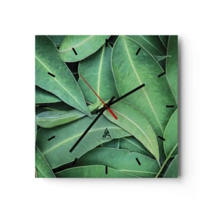 Orologio da parete - Orologio in Vetro - Succosi e freschi - 40x40 cm