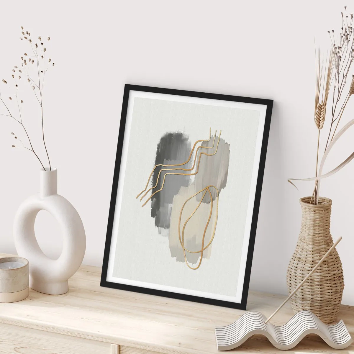 Poster in cornice nera - Durata e movimento - 40x50 cm