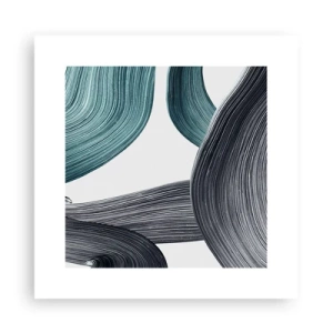 Poster - Tracce smeraldo e nero - 30x30 cm