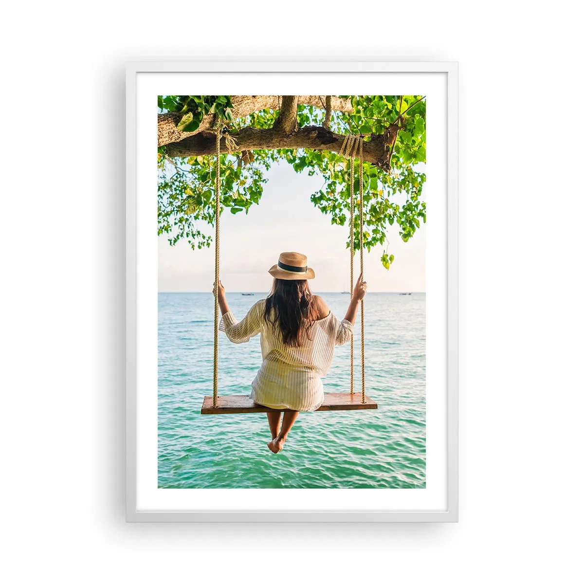 Poster in cornice bianca - La vita è bella - 50x70 cm