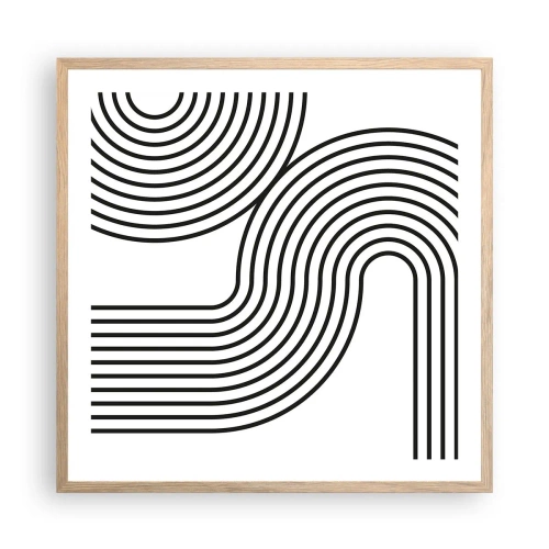 Poster in cornice rovere chiaro - In curva - 60x60 cm