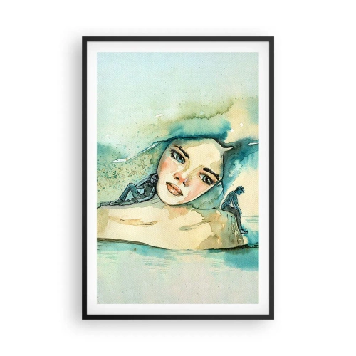 Poster in cornice nera - Am I blue? - 61x91 cm