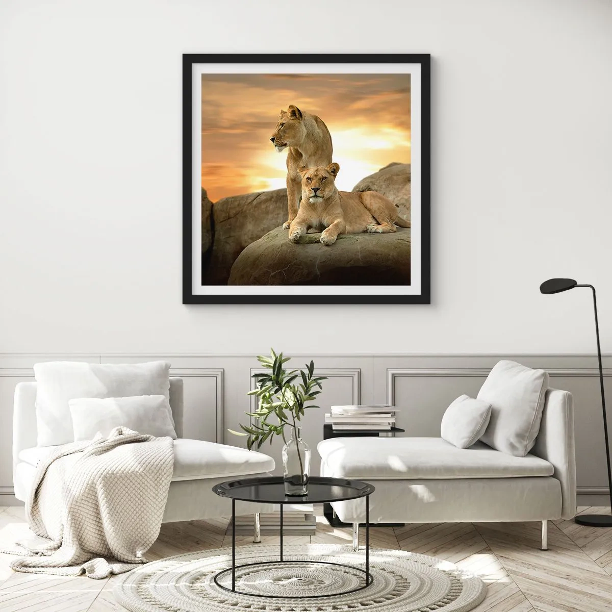 Poster in cornice nera - Maestà reale - 60x60 cm