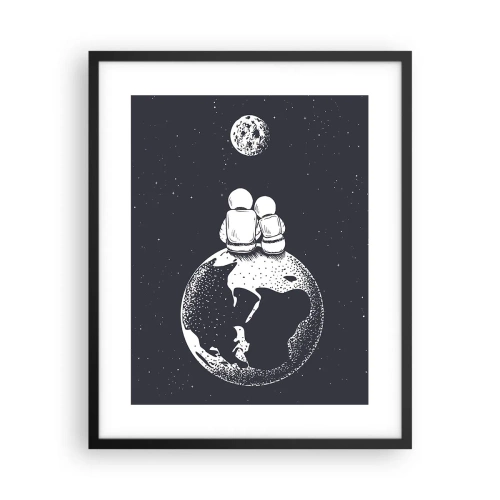 Poster in cornice nera - Love story cosmica - 40x50 cm