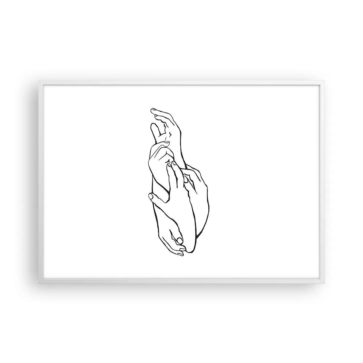 Poster in cornice bianca - Il tocco buono - 100x70 cm