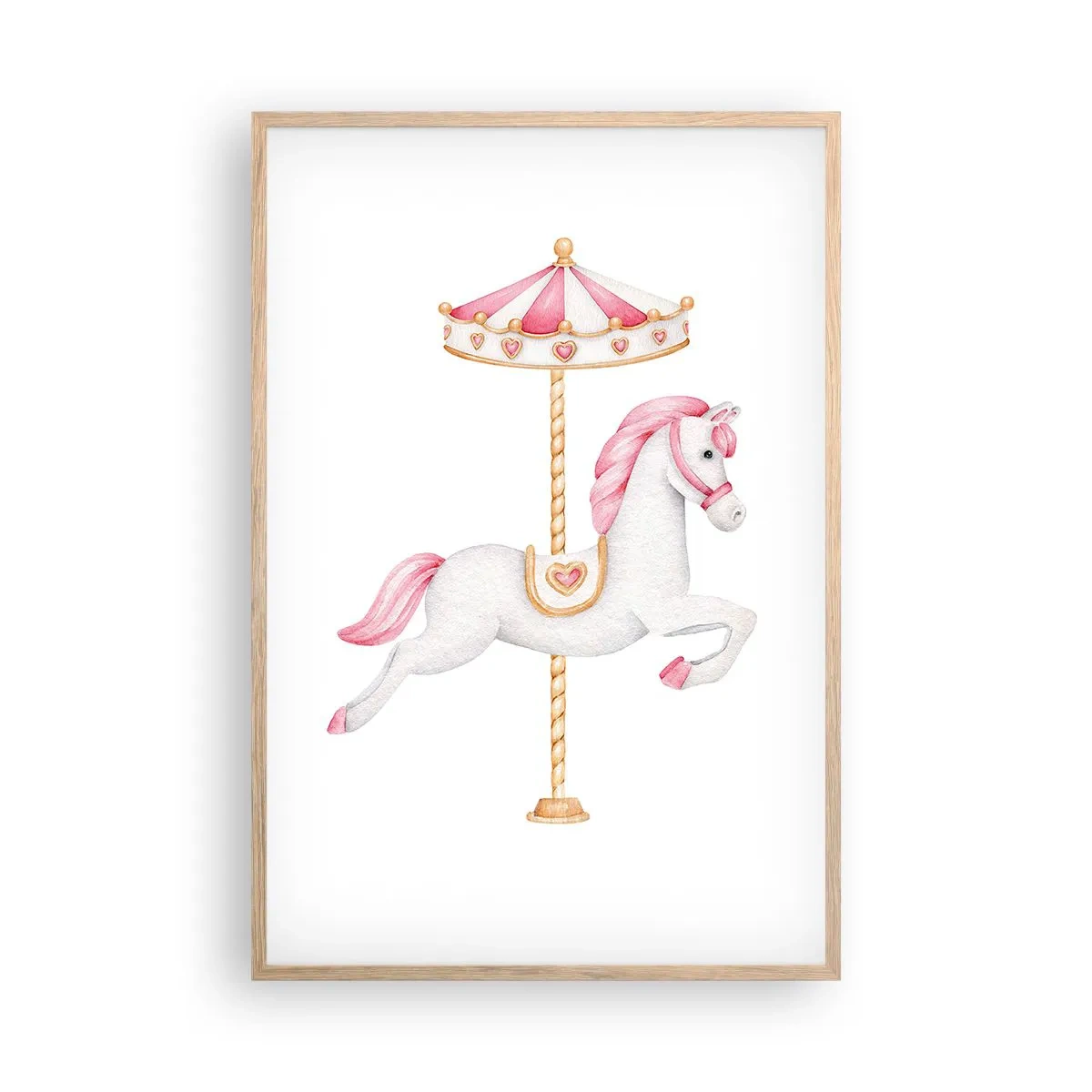 Poster in cornice rovere chiaro - Partito al galoppo. - 61x91 cm