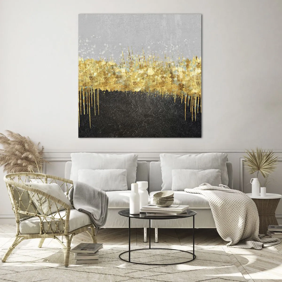 Quadro su vetro - Nel profondo e verso l'alto - 70x70 cm