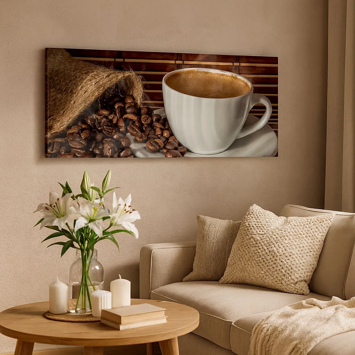 Quadro su tela - Stampe su Tela - Nero del carbone, trasparenza dell'ambra - 100x40 cm