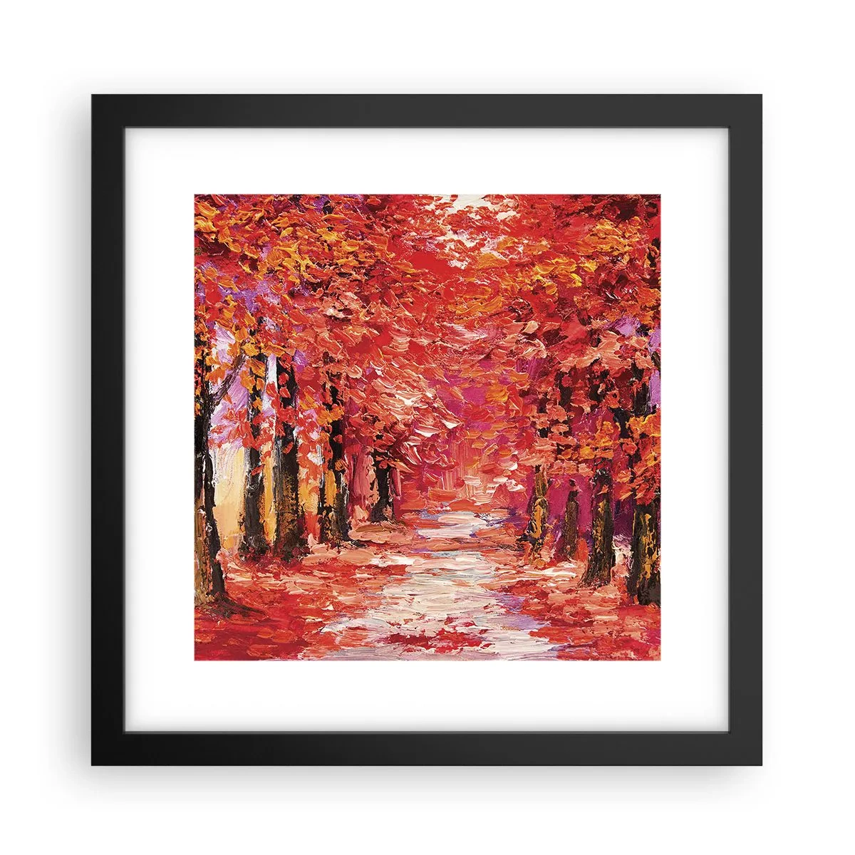 Poster in cornice nera - Impressione d'autunno - 30x30 cm