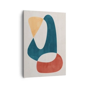 Quadro su tela - Stampe su Tela - Forme astratte in colori armoniosi - 50x70cm - Influenze e metamorfosi - Decorazione murale moderna per soggiorno e camera da letto ARTTOR