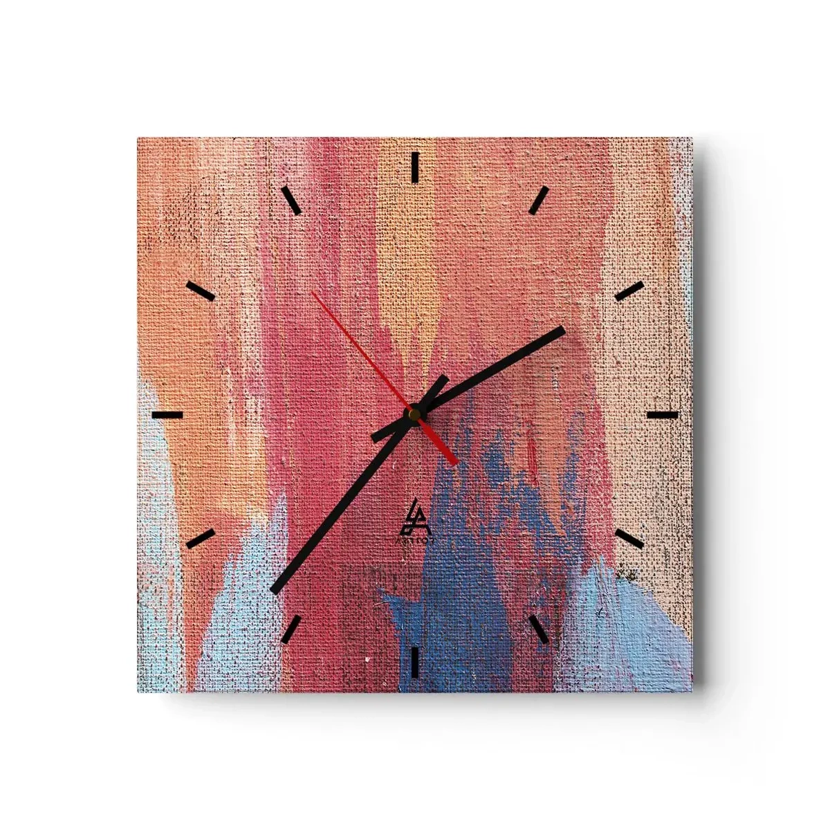 Orologio da parete - Orologio in Vetro - Colando con l'arcobaleno - 40x40 cm