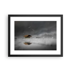 Poster in cornice nera - Riparo dalla pioggia - 40x30 cm