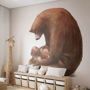 Fotomurali Autoadesivo Deluxe Sticker - Sogni d'oro, bambini - Per bambini, Orso, Famiglia - 450x315 cm