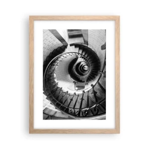 Poster in cornice rovere chiaro - Ancora più in alto - 30x40 cm