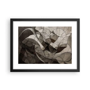 Poster in cornice nera - La circolazione dei colori della terra - 40x30 cm