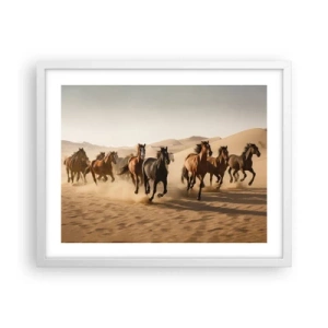 Poster in cornice bianca - Liberi come il vento - 50x40 cm