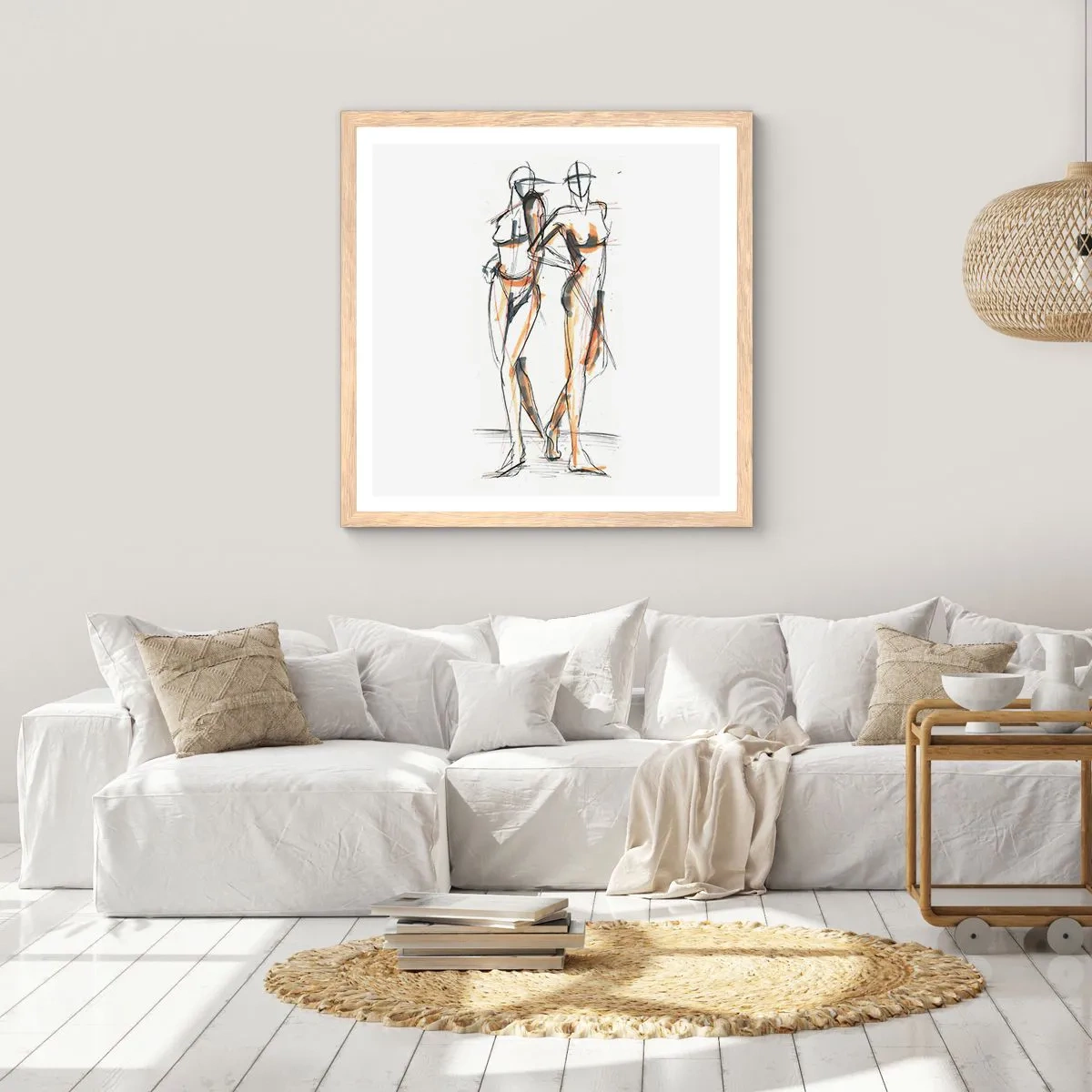 Poster in cornice rovere chiaro - Studio di armonia - 40x40 cm