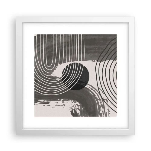 Poster in cornice bianca - L'ovale vittorioso - 30x30 cm