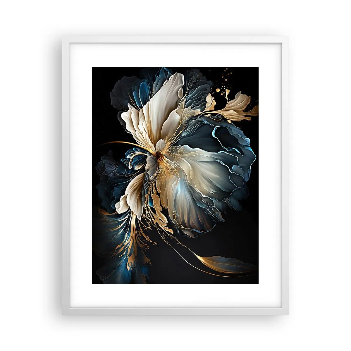Poster in cornice bianca - Fantastico fiore di felce - 40x50 cm