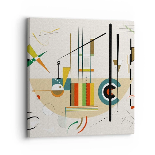 Quadro su tela - Stampe su Tela - E il mondo ride - 30x30 cm