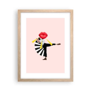 Poster in cornice rovere chiaro - Pop-art surrealistica - 30x40 cm