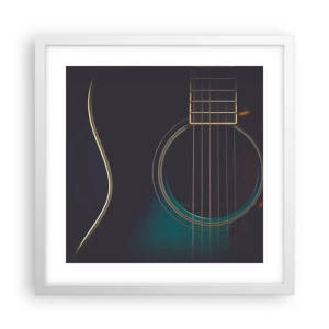 Poster in cornice bianca - L'attimo prima del suono - 40x40 cm