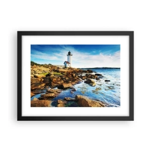 Poster in cornice nera - Tornate sani e salvi, vi aspetto - 40x30 cm