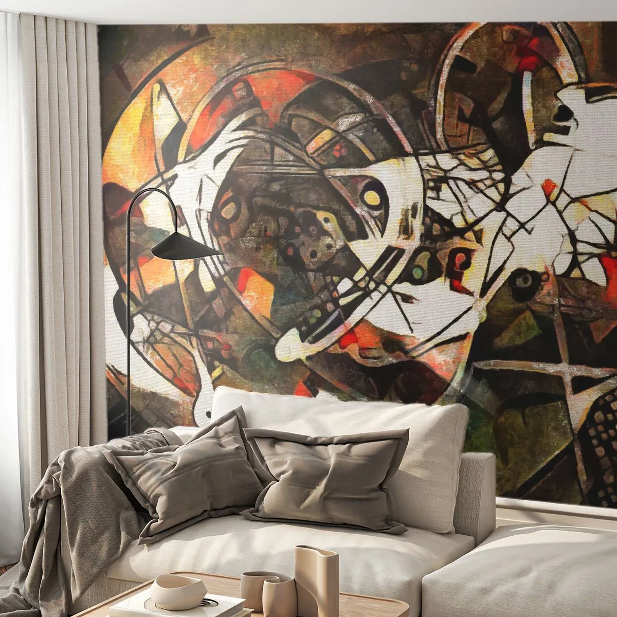 Fotomurali Premium Canvas - Senti il movimento? - Astrazione, Cubismo, Pezzo - 450x315 cm